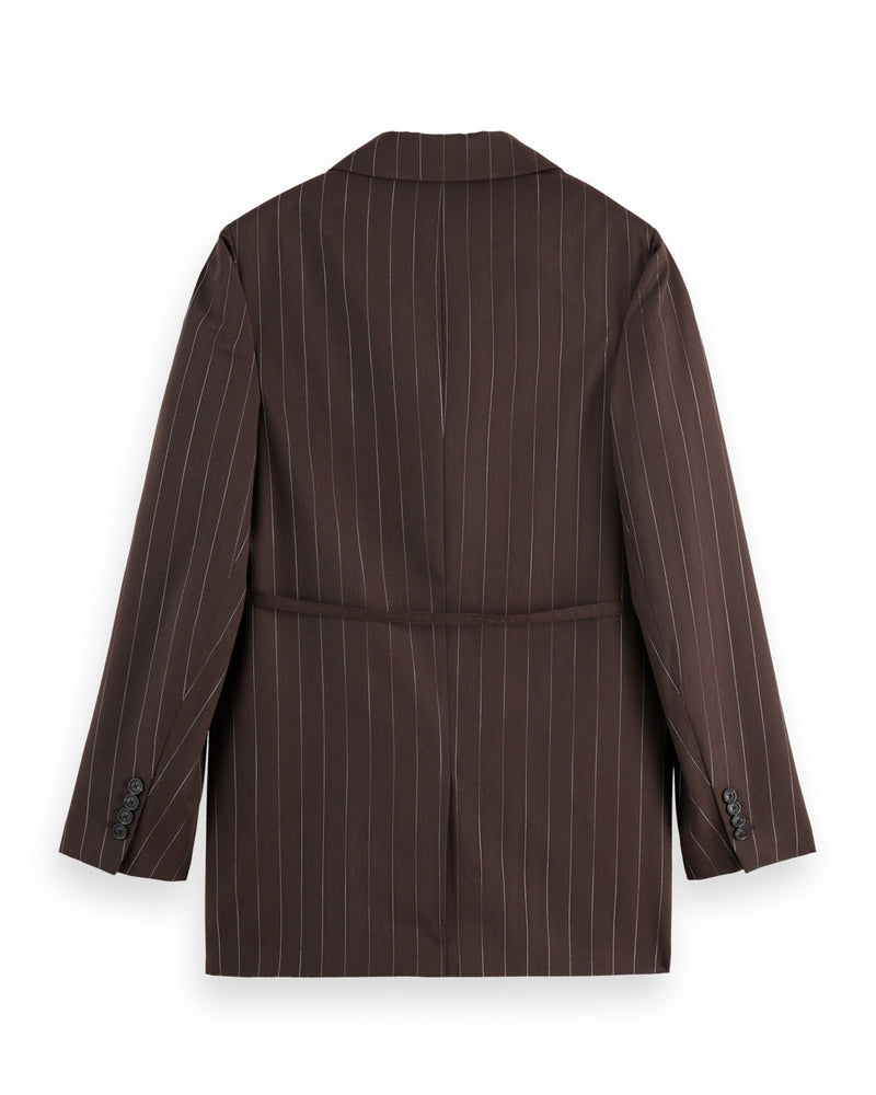 SCOTCH&SODA-DOUBLE BREASTED LUREX PINSTRIPE BLAZER