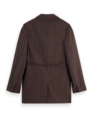 SCOTCH&SODA-DOUBLE BREASTED LUREX PINSTRIPE BLAZER