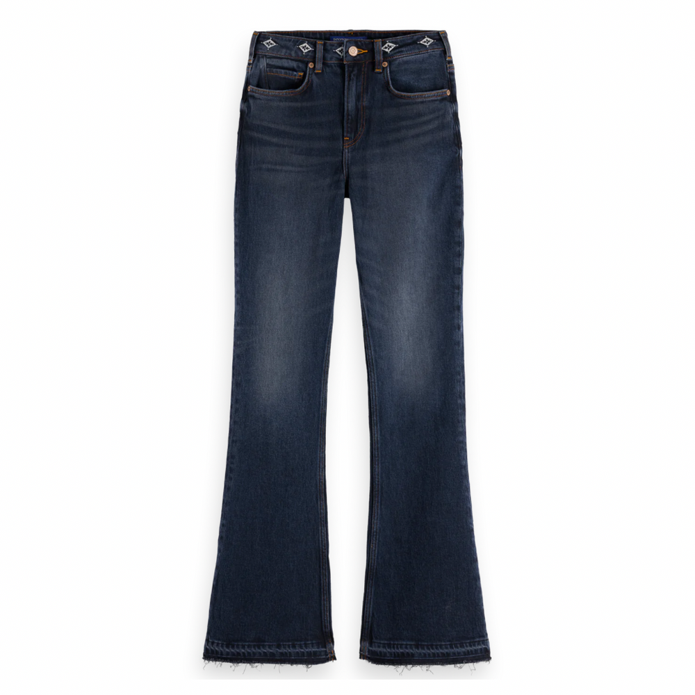 SCOTCH & SODA -THE CHARM FLARED JEANS WITH EMBROIDERY DETAILS - ROAD TRIP