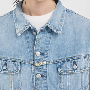 REPLAY-RECYCLED COTTON LIGHT DENIM JACKET