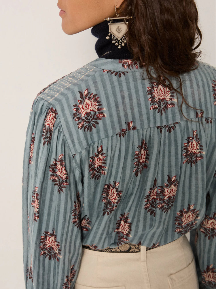 MAISON HOTEL-Omara Blouse - Cerulean Mist