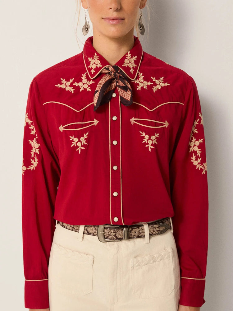 MAISON HOTEL-Rodeo Blouse - Red River