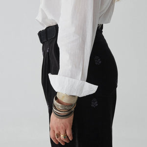 MAISON HOTEL-Yves Blouse - Tuxedo Off White