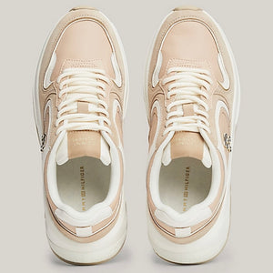 TOMMY HILFIGER-MONOGRAM LEATHER CHUNKY RUNNER TRAINERS