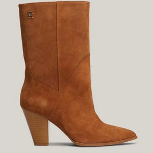 TOMMY HILFIGER- Brown Suede Cuban Heel Cowboy Boots