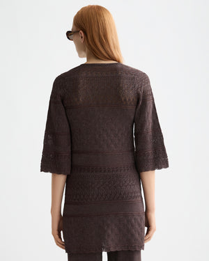 SCOTCH&SODA-METALLIC POINTELLE PULLOVER
