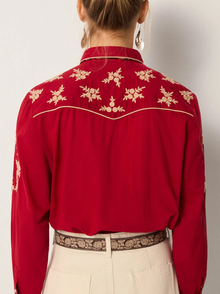 MAISON HOTEL-Rodeo Blouse - Red River