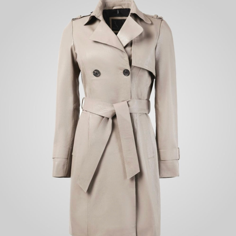 BOD&CHRISTENSEN-LAURE - KNEE LENGTH LEATHER TRENCH