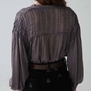 MAISON HOTEL-Aida Blouse - Opera Grape