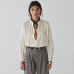 MAISON HOTEL-Agueda Blouse - Romance Bone