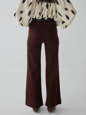 MAISON HOTEL-Viva Pant - Brick Brown