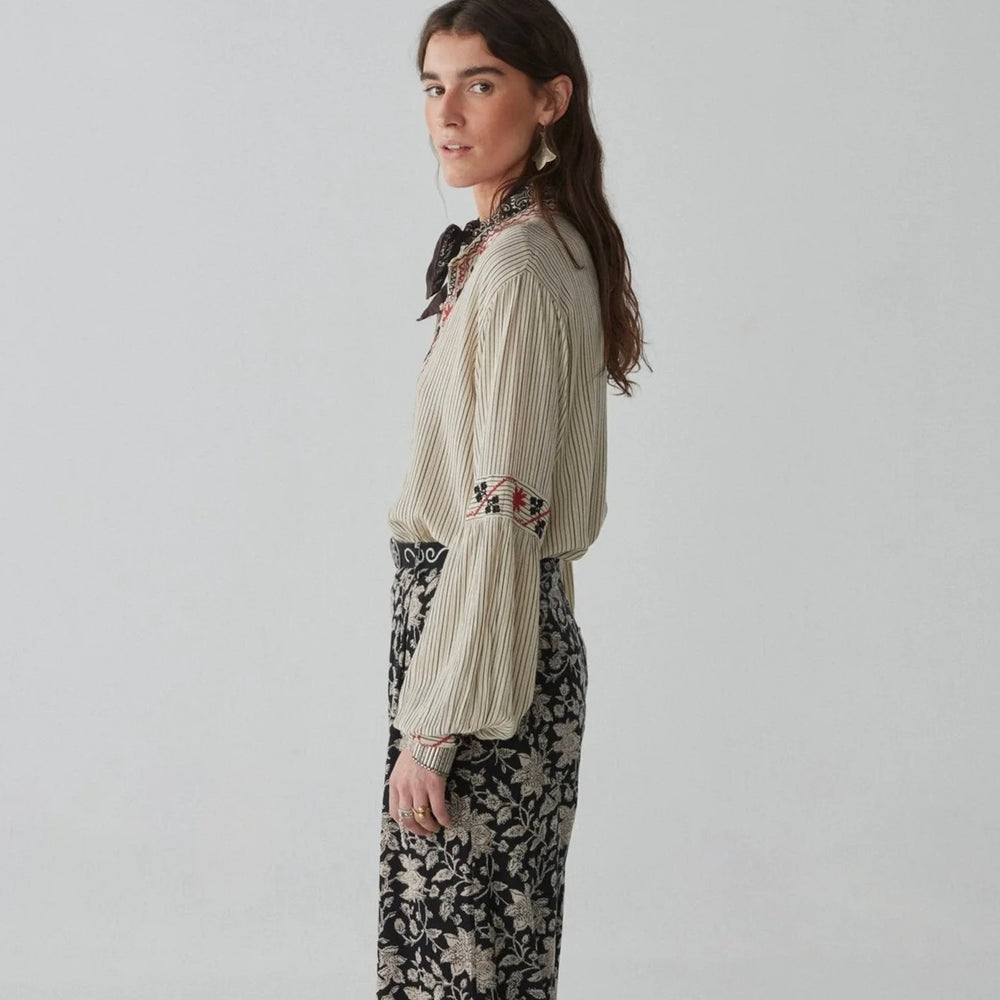 MAISON HOTEL-Tina Blouse - Wallflower Stripes