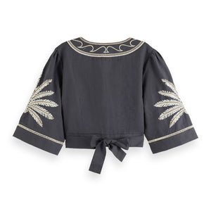 SCOTCH & SODA -Embroidered crop top