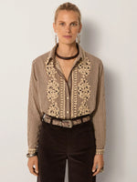 MAISON HOTEL-Bebo Blouse - Cohiba Tobbaco
