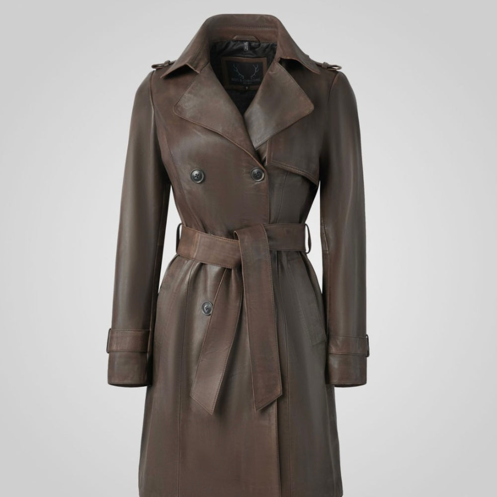 BOD&CHRISTENSEN-LAURE - KNEE LENGTH LEATHER TRENCH