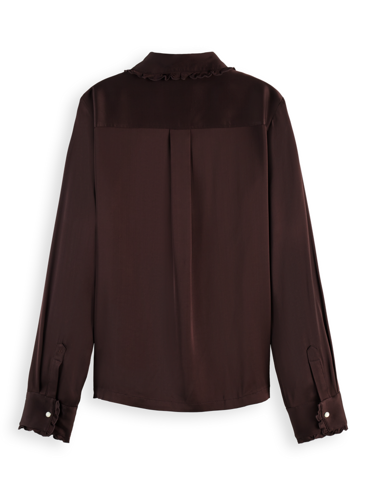 SCOTCH&SODA-RUFFLE COLLAR SHIRT