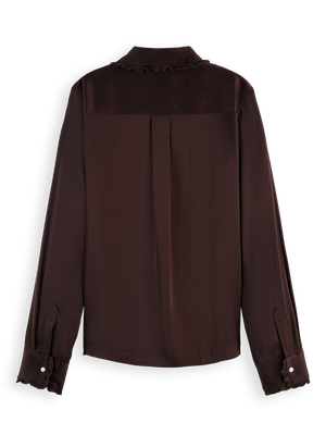 SCOTCH&SODA-RUFFLE COLLAR SHIRT