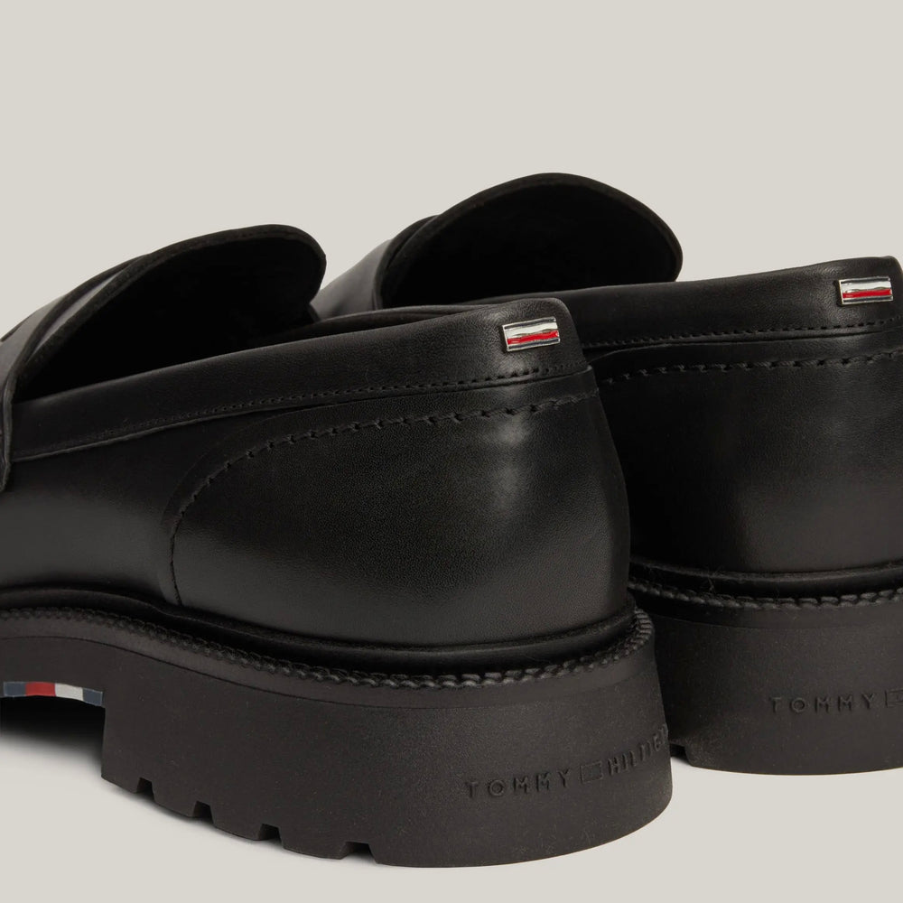 TOMMY HILFIGER - LEATHER CHUNKY SOLE LOAFERS