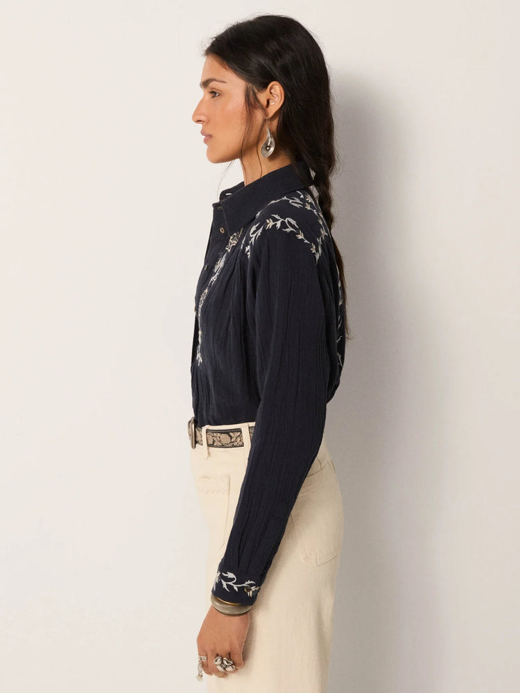 MAISON HOTEL-Raquel Blouse - Kind of Blue