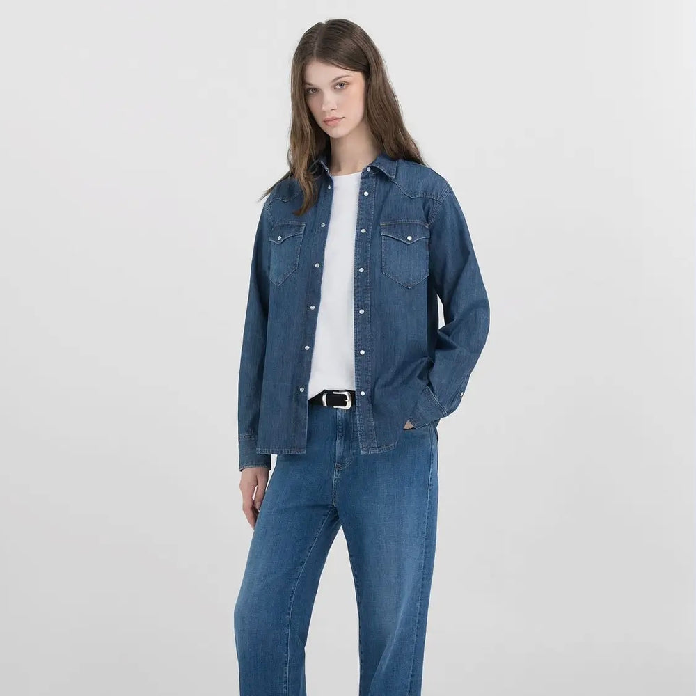 REPLAY- OVERSIZED WESTERN DENIM SHIRT