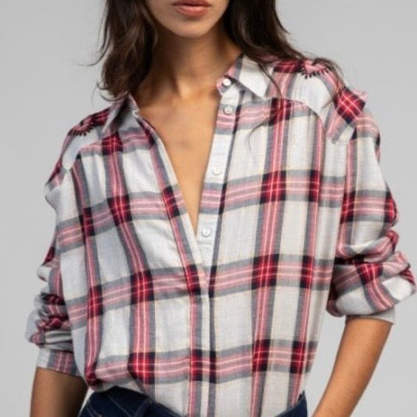 ANJE PARIS-plaid shirt