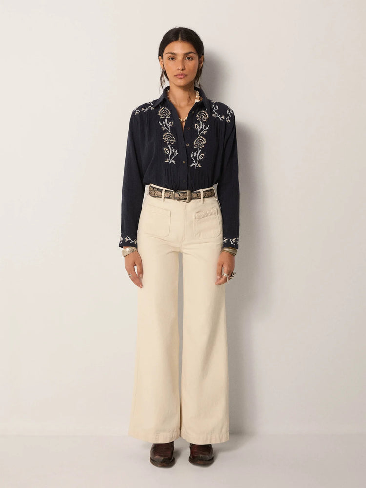 MAISON HOTEL-Raquel Blouse - Kind of Blue