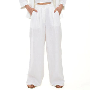 DESERT QUEEN-ada pleat pant white