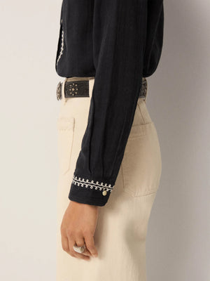 MAISON HOTEL-Charro Blouse - Tabasco Noir