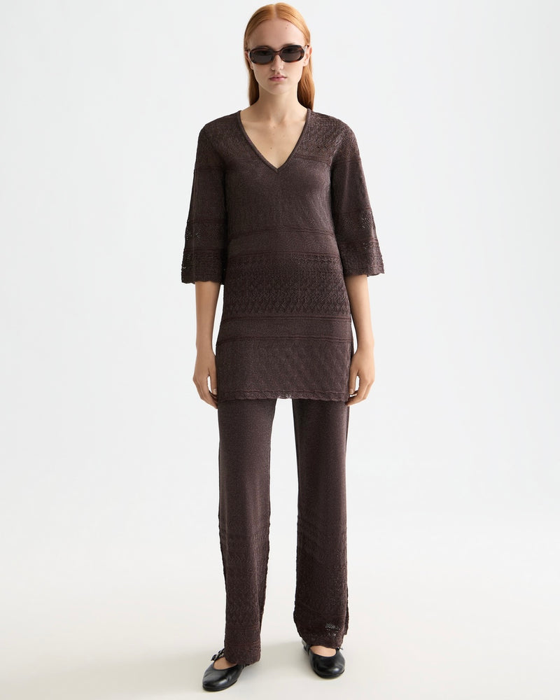 SCOTCH&SODA-METALLIC POINTELLE PULLOVER