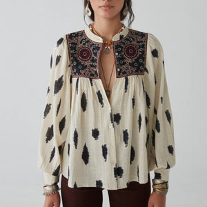 MAISON HOTEL-Macarena Blouse - Dust in the Wind