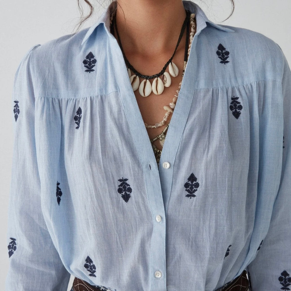 MAISON HOTEL-Marianne Blouse - Light Oxford