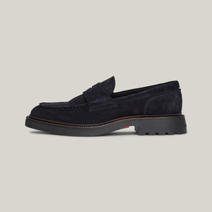 TOMMY HILFIGER -SUEDE CHUNKY SOLE LOAFERS