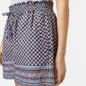SCOTCH&SODA-WOMEN
HIGH RISE LUREX STRIPE PRINTED SHORTS