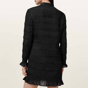 Allsaints-Meg Smocked Mini Dress