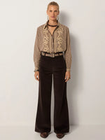 MAISON HOTEL-Bebo Blouse - Cohiba Tobbaco