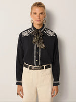 MAISON HOTEL-Charro Blouse - Tabasco Noir
