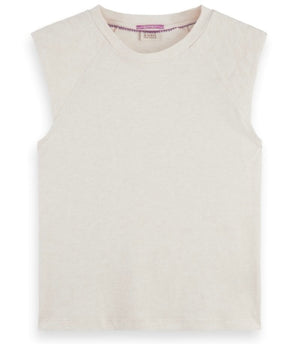 SCOTCH & SODA -Padded shoulder tank