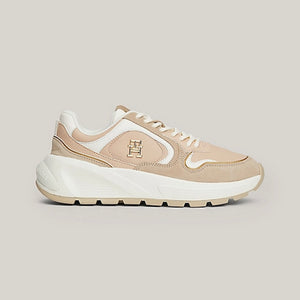 TOMMY HILFIGER-MONOGRAM LEATHER CHUNKY RUNNER TRAINERS