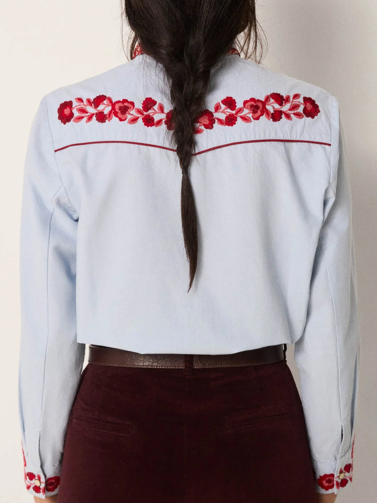 MAISON HOTEL-Jose Blouse - Ranch Blue