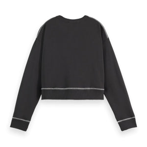 SCOTCH & SODA-Flatlock Chest Logo Sweatshirt