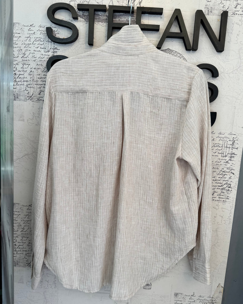CLEDOR-STRIPES SHIRT BEIGE