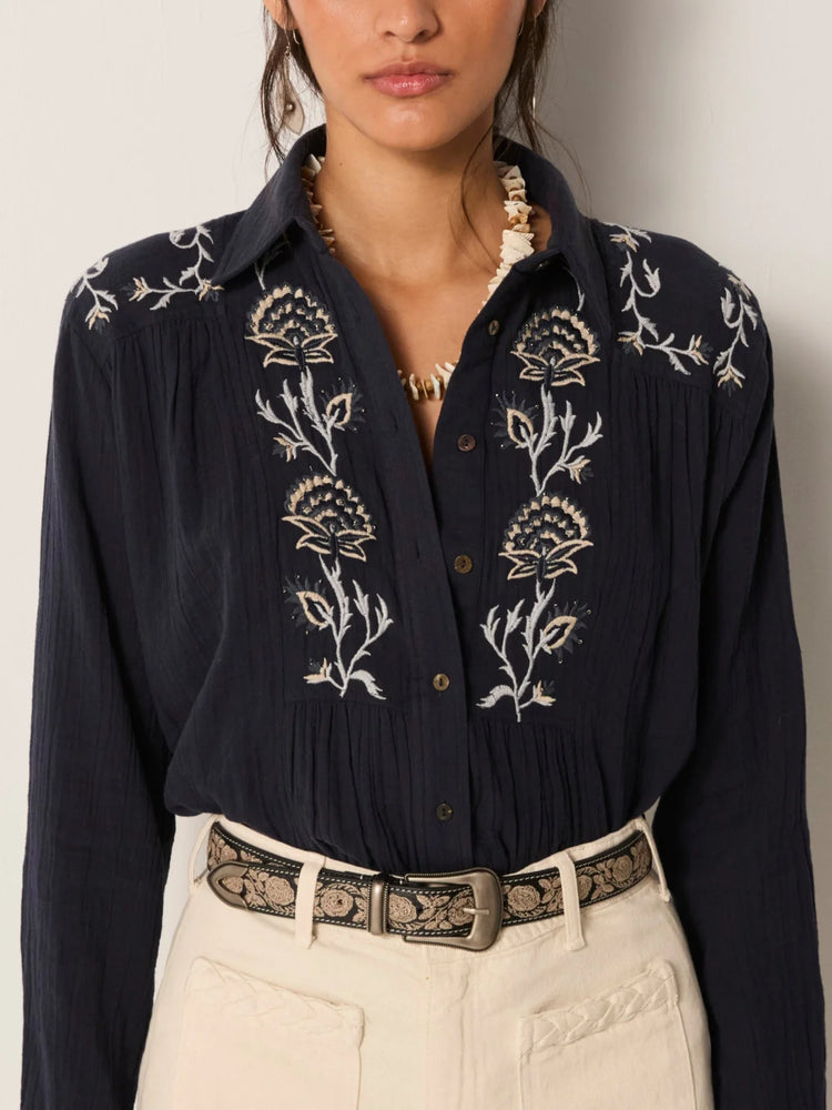 MAISON HOTEL-Raquel Blouse - Kind of Blue