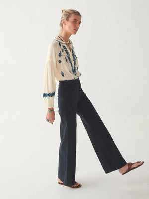 MAISON HOTEL- Ross Pant - Disco dark blue