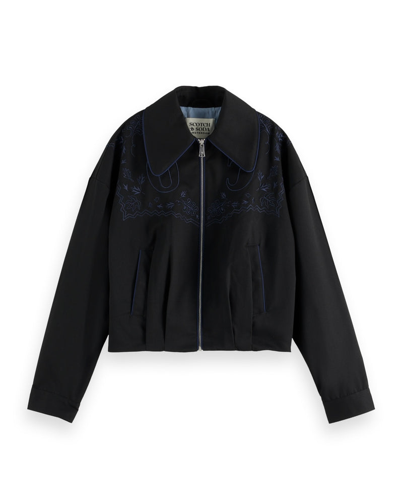 SCOTCH&SODA-EMBROIDERED BOMBER JACKET