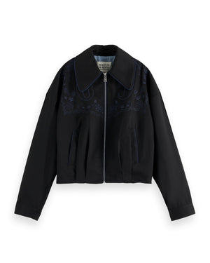 SCOTCH&SODA-EMBROIDERED BOMBER JACKET