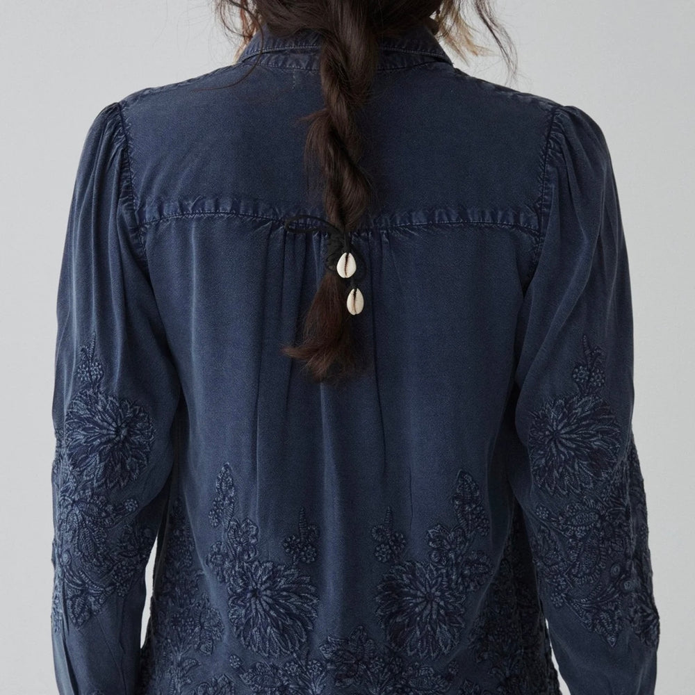 MAISON HOTEL-Ariana Blouse - Indigo Blue