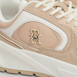 TOMMY HILFIGER-MONOGRAM LEATHER CHUNKY RUNNER TRAINERS