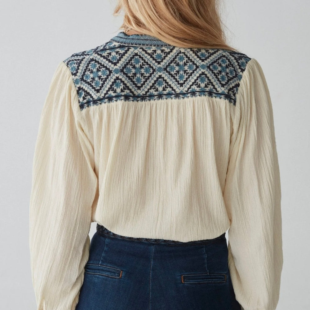 MAISON HOTEL-Beth Blouse - Wandering Sapphire