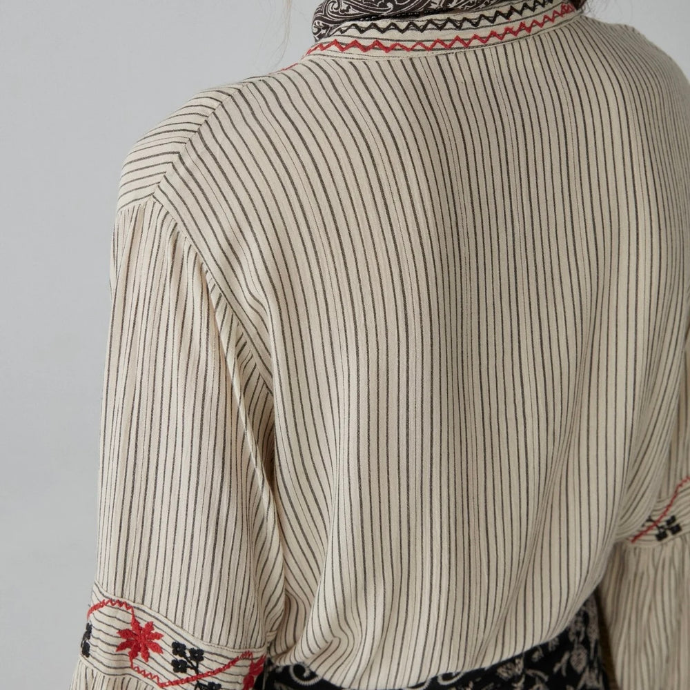 MAISON HOTEL-Tina Blouse - Wallflower Stripes