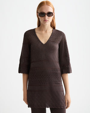 SCOTCH&SODA-METALLIC POINTELLE PULLOVER